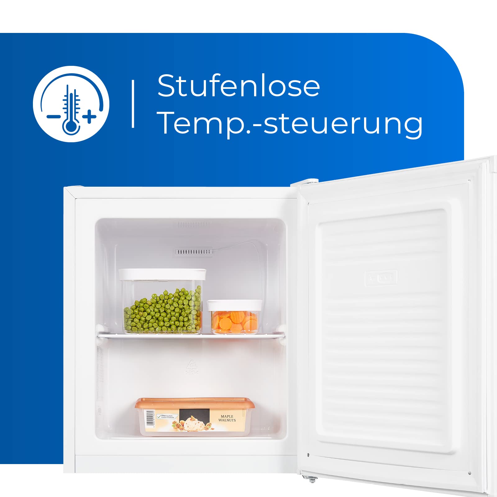 Exquisit GB05-040E Mini-Gefrierschrank - 33 L Tiefkühlschrank in Weiß