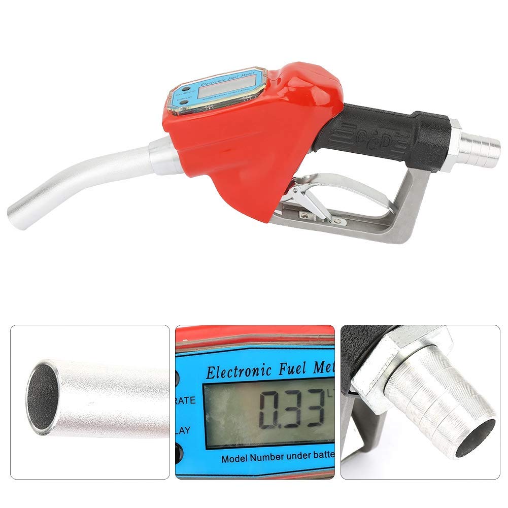 Pistola Gasolio Automatica AC-15A, Pistola per carburante con ugello erogatore misuratore di flusso, per contatore Carburante Ugello, per carburante per benzina, diesel, gasolio