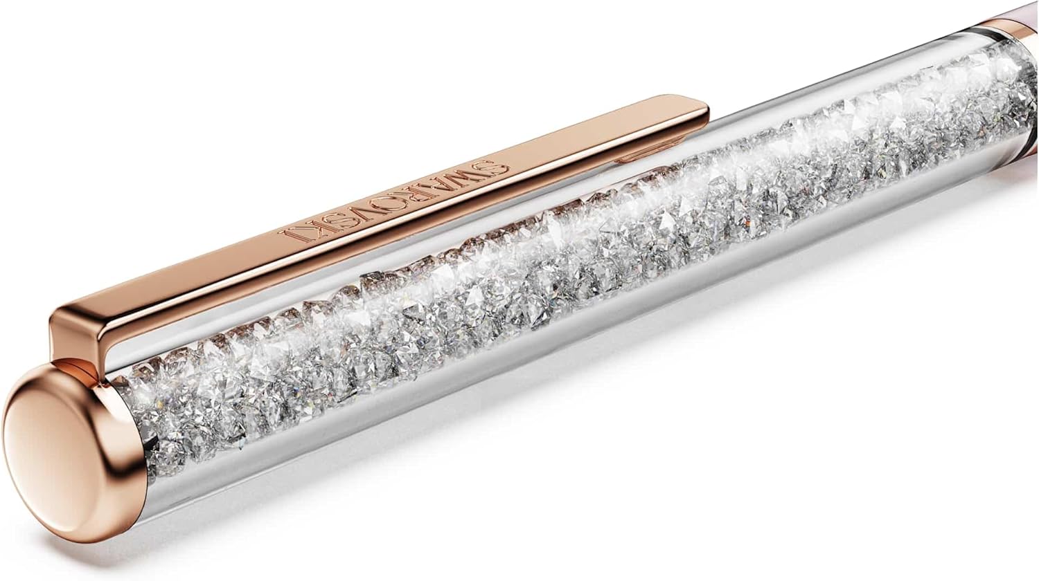 Swarovski Crystalline Silk ballpoint pen, Pink, Pink lacquered, Rose gold-tone plated