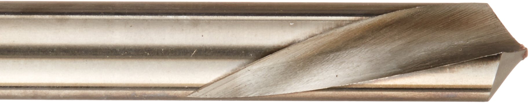 KEO 33142 High-Speed Steel NC Spotting Drill Bit, Uncoated (Bright) Finish, Round Shank, Right Hand Flute, 120 Degree Point Angle, 1/4