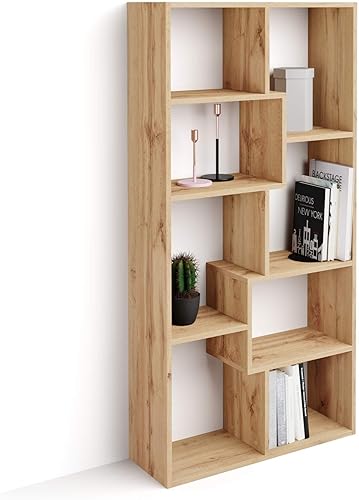 Miniatura 3 de Mobili Fiver, Librería XS Iacopo (63,31 x 31,5 in), Madera rústica, Acabado laminado, Made in Italy