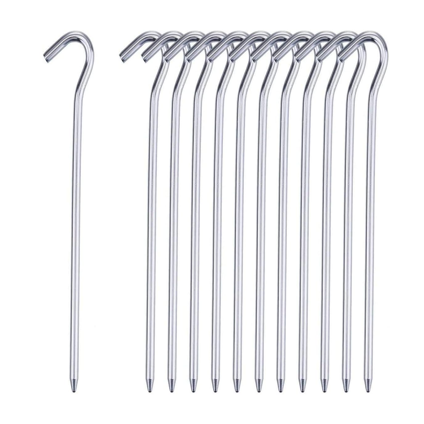 Garden Mile® Camping Equipment Garden Picnic Festival Accessories Travel Rug Outdoor Activity Waterproof Caravan Midge Protection Picnic BBQ (10pc Small Tent Pegs)