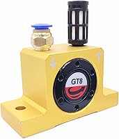 Vista 4 de Vibradores de turbina neumática GT8 de 1/8 pulgadas, vibrador industrial silencioso dorado para tolva dorada con silenciador libre, vibradores