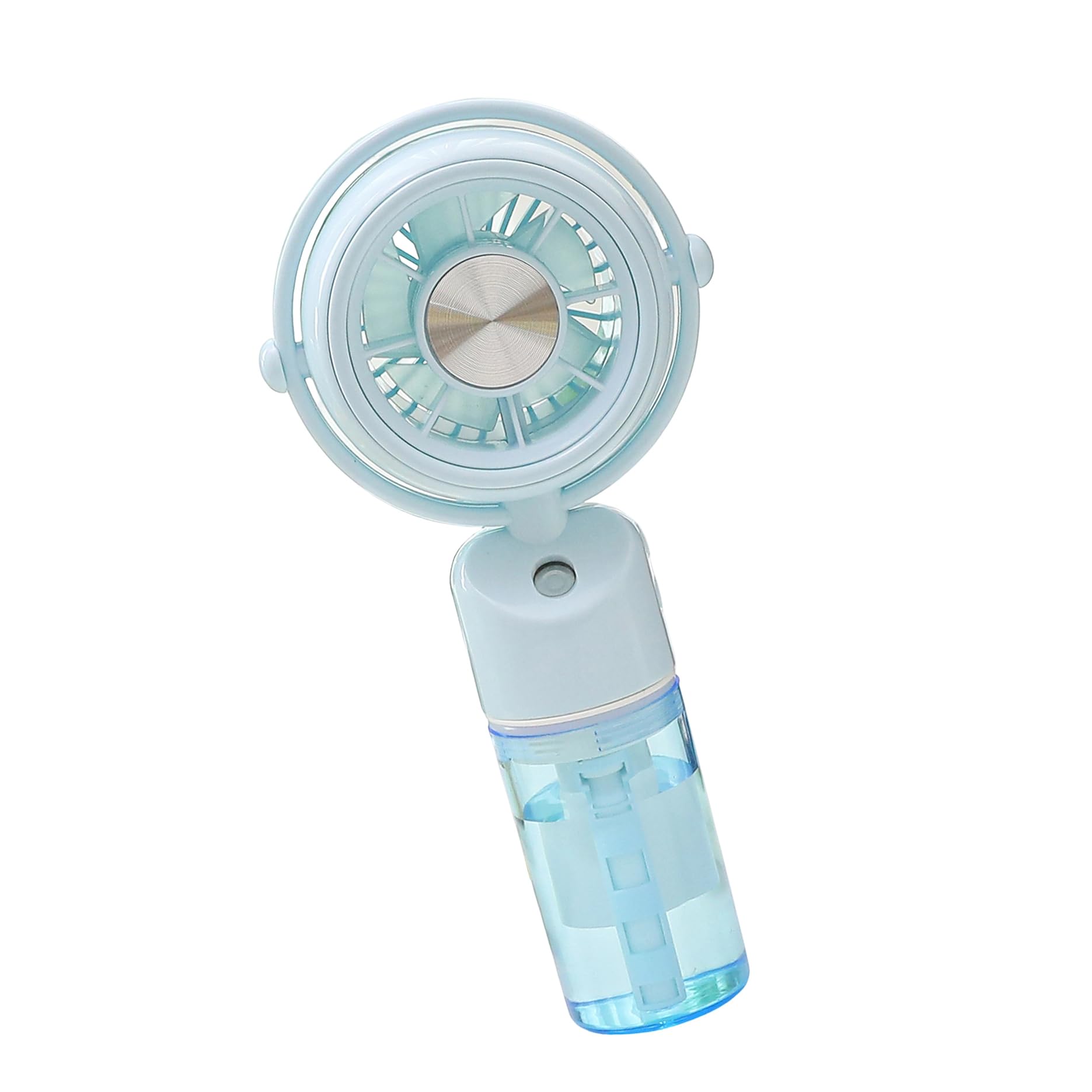 Uqezagpa Blue Mistinging Fan Handheld Fan 3 Speed Rechargeable With Water Misting 3 Speed Misting Sprayer Rechargeable