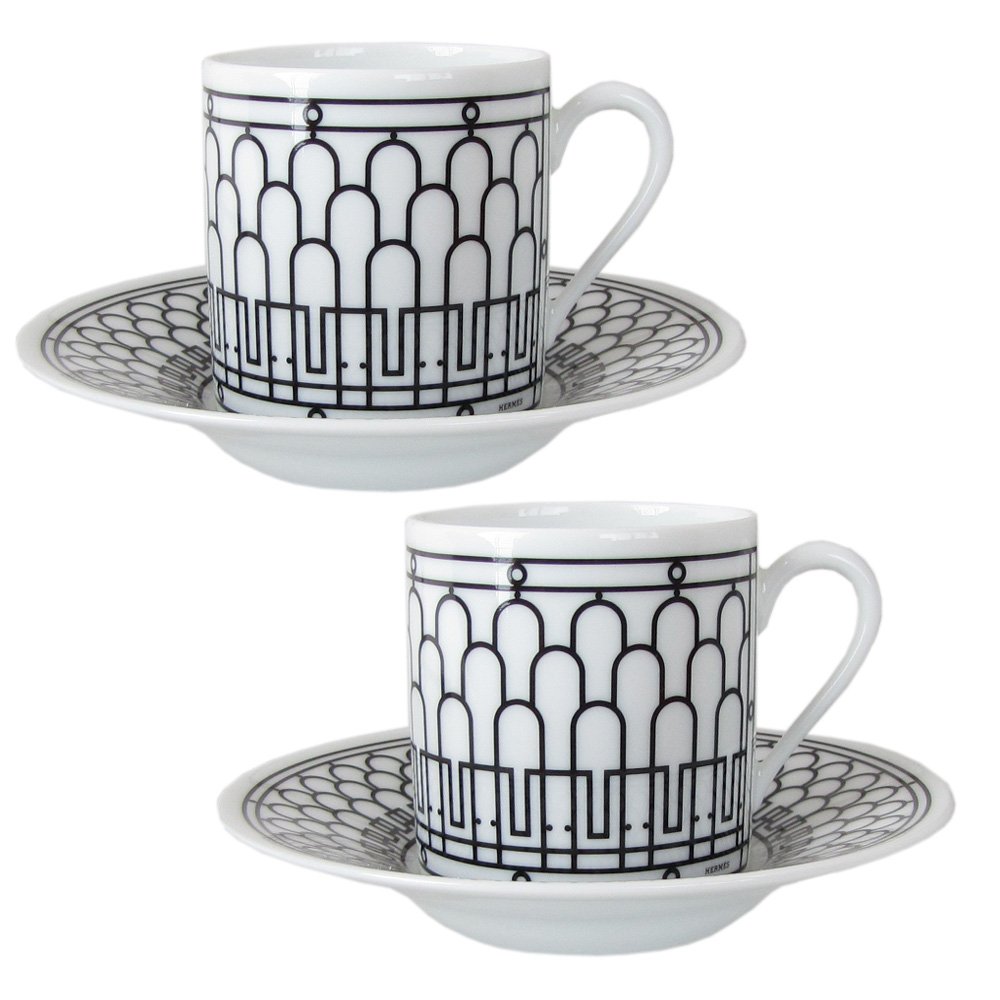 Amazon｜エルメス HERMES Hデコ コーヒーカップ&ソーサー ペア 90ml 