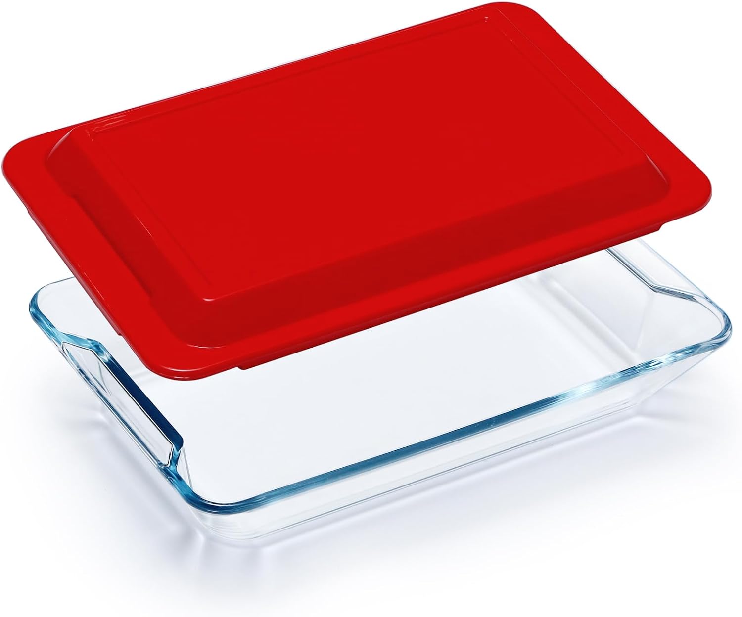 Glass Baking Dish with Lid, 2.6QT Glass Rectangular Baking