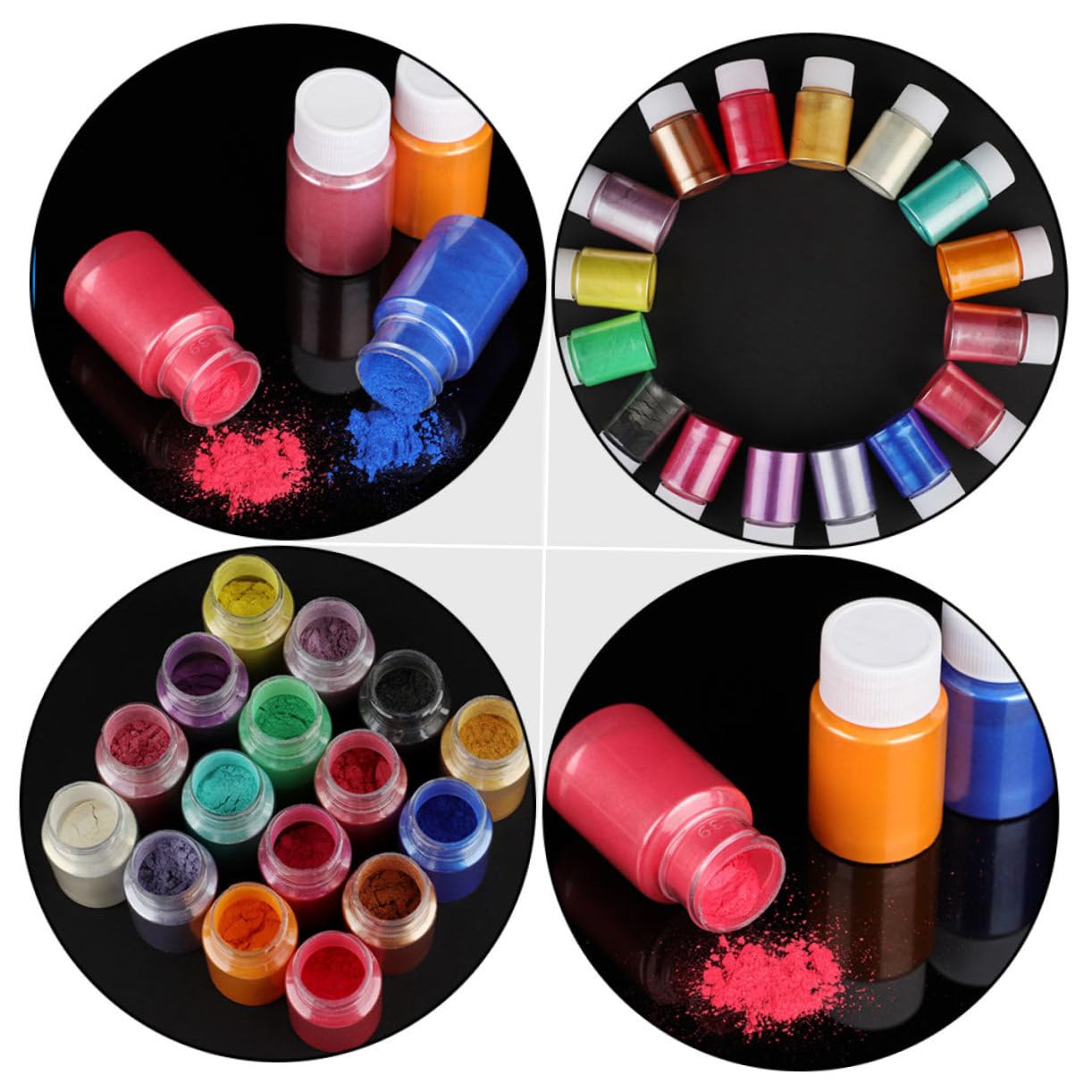 Uonlytech Pigmente Pulver Für Diy-bastelarbeiten Kunstpulver Perlglanzpulver Farbwechselpulver Epoxid-kunstpulver Für Seifen Und Kerzen