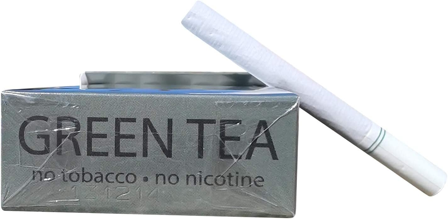 American Billy -Regular Carton Green Tea Herbal Cigarettes (Regular Flavor) (Sold by The Carton) -Non Tobacco - Non Nicotine Cigarette Alternatives : Health & Household