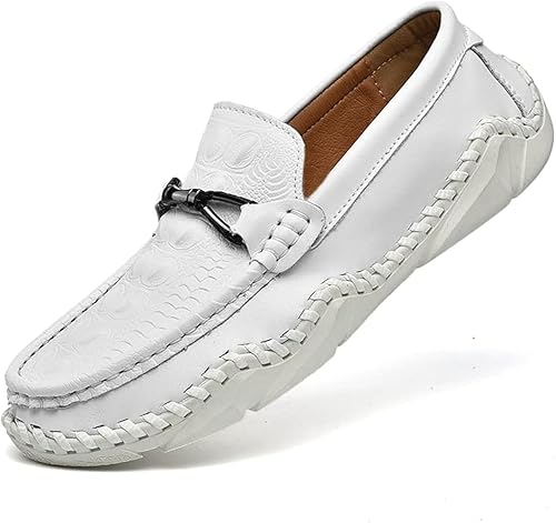 Mocasines casuales de cuero para hombre, mocasines de moda, mocasines para conducir, zapatos de vestir hechos a mano, suaves