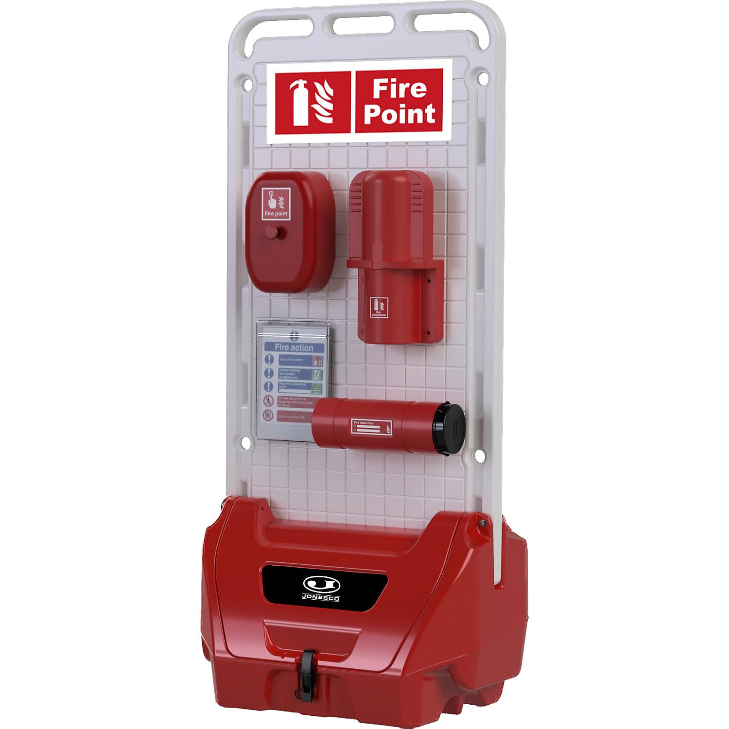 kaiserkraft | Postazione di servizio mobile SAFETY POINT | con coperchio con serratura | guarnizione | per prodotti di sicurezza/​protezione | rosso