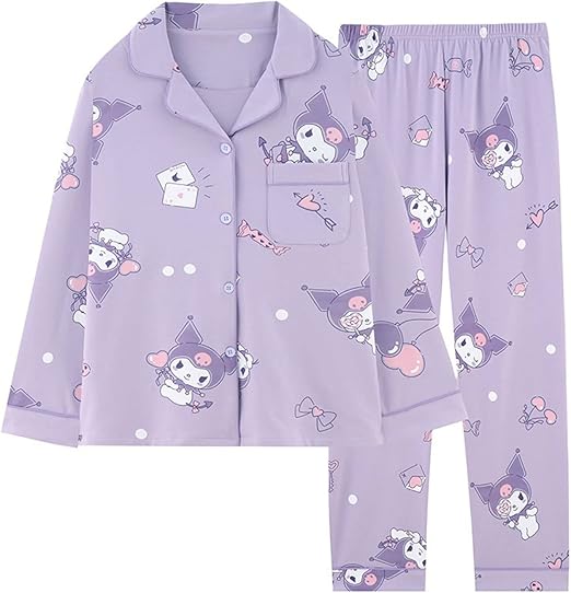 Citridarll Kinder Pyjama Set 2-teilig - Langarm Shirt & Lange Hose Mit Knöpfen Für Jungen & Mädchen