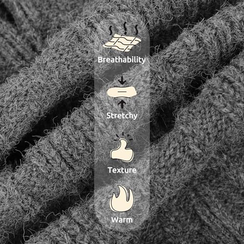 Queenmore Hundepullover mittelgroße Hunde, warm und bequem, Stretch Strickpullover für Dackel, Bichon Frisé, Mops, Jack Russell Terrier, Greyhound, Boston Terrier (Grau, M)
