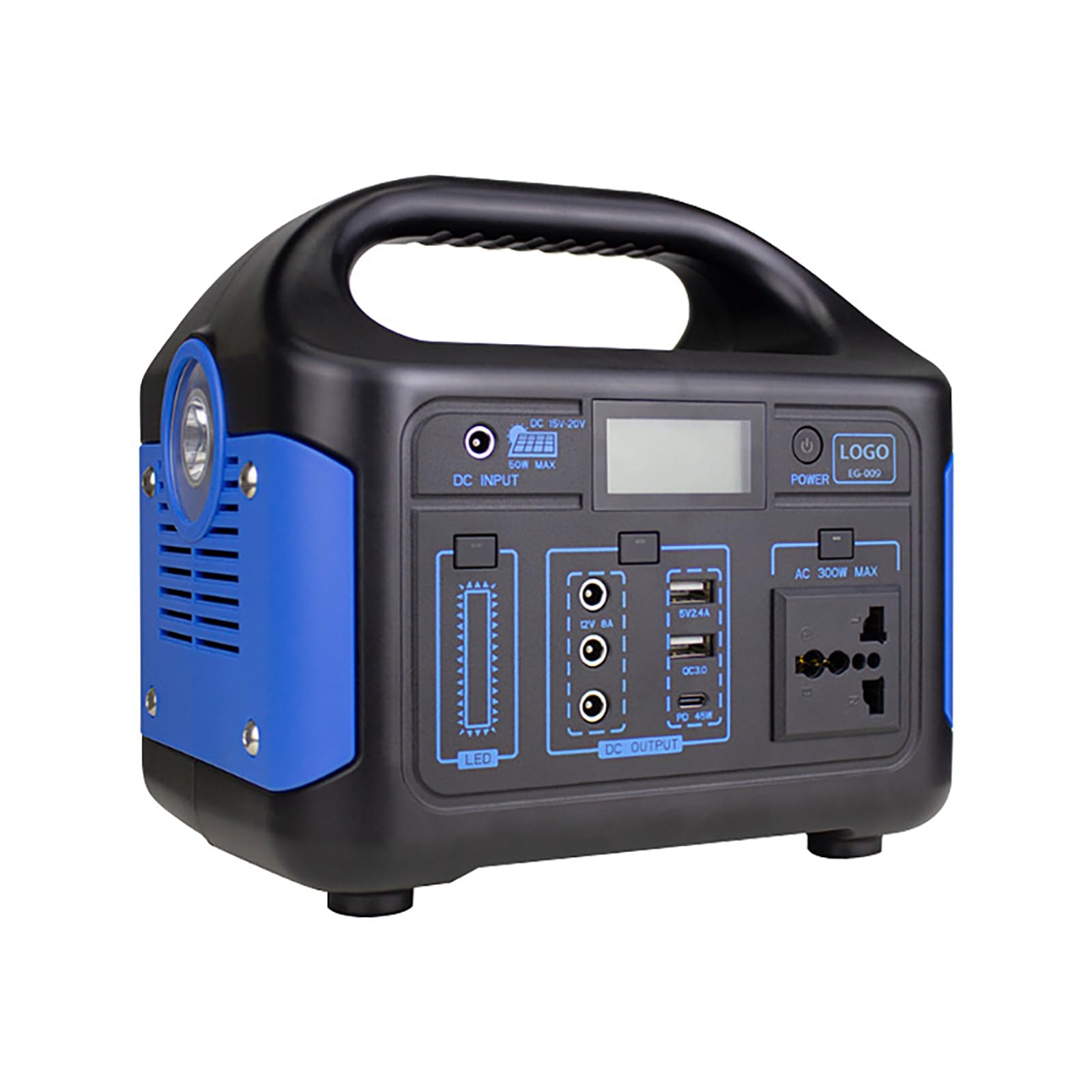 Centrale électrique Portable 300 W, générateur Solaire, Batterie au Lithium, Batterie Externe Portable avec Prise Secteur 100 V-240 V CA, pour Camping, Secours d'urgence