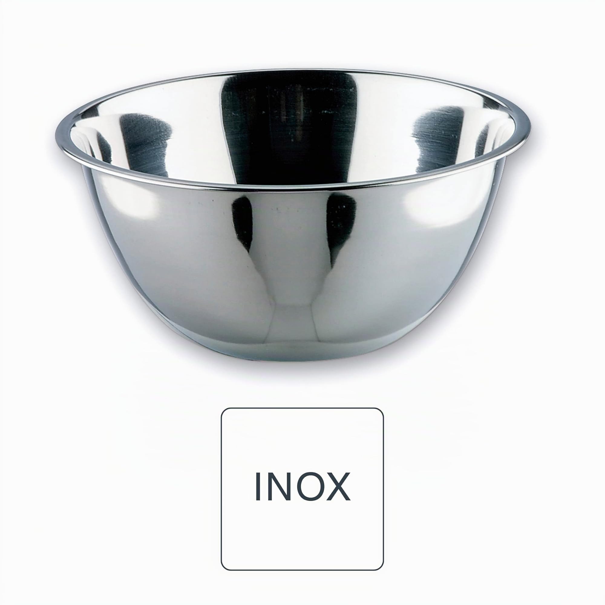 LACOR Garinox Ciotola Conica, Ciotola per Alimenti, Insalatiera, Contenitore per Alimenti, Acciaio Inox, 20 cm, Capacità, 1,4 L, 14019