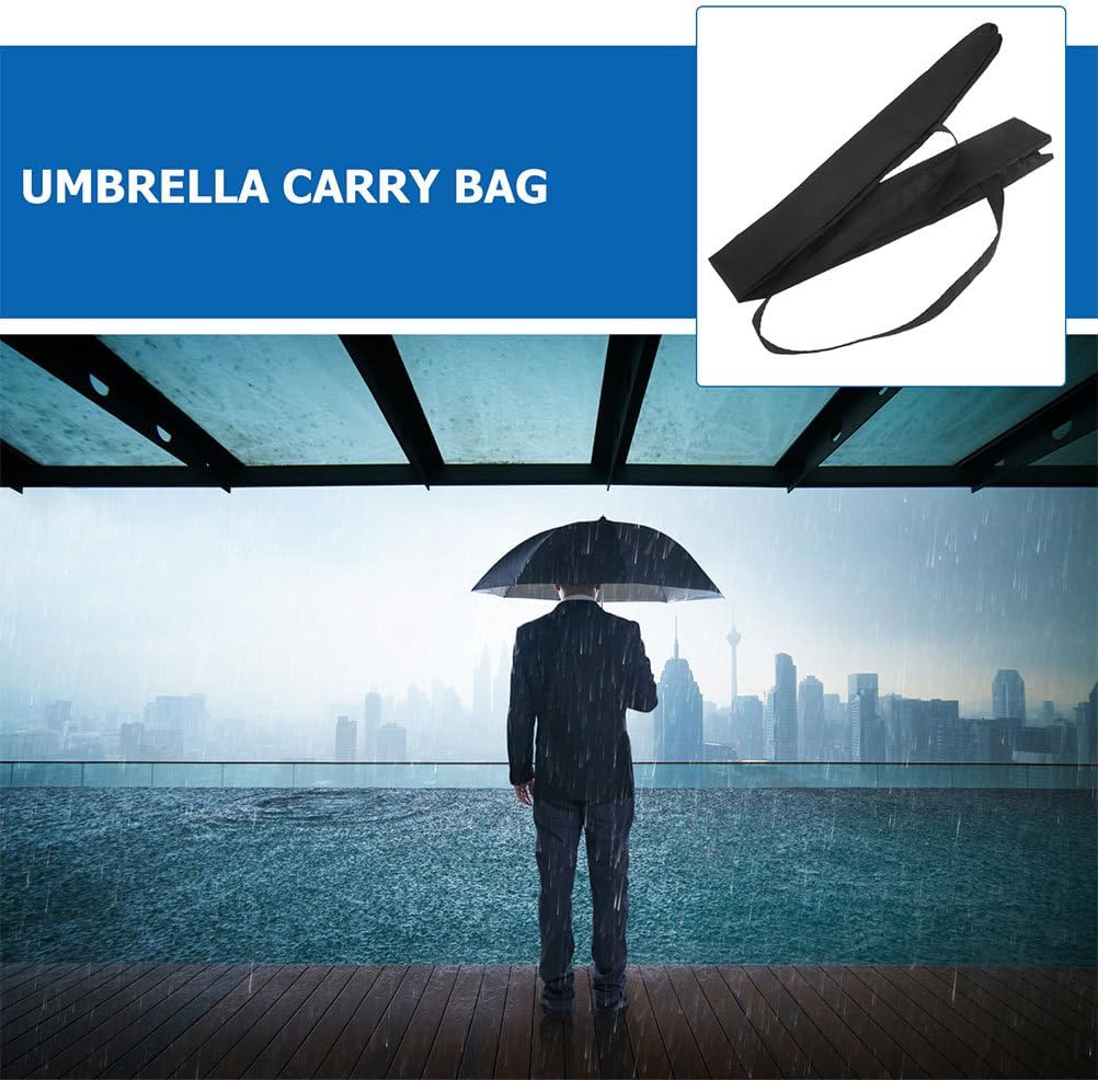 PRETYZOOM Umbrella Carrying Case Reversible Umbrella Cover Bag with Adjustable Shoulder Strap Pongee Storage Pouch for Long Handle Umbrellas Weatherproof Outdoor Travel Organizer 2 Pack