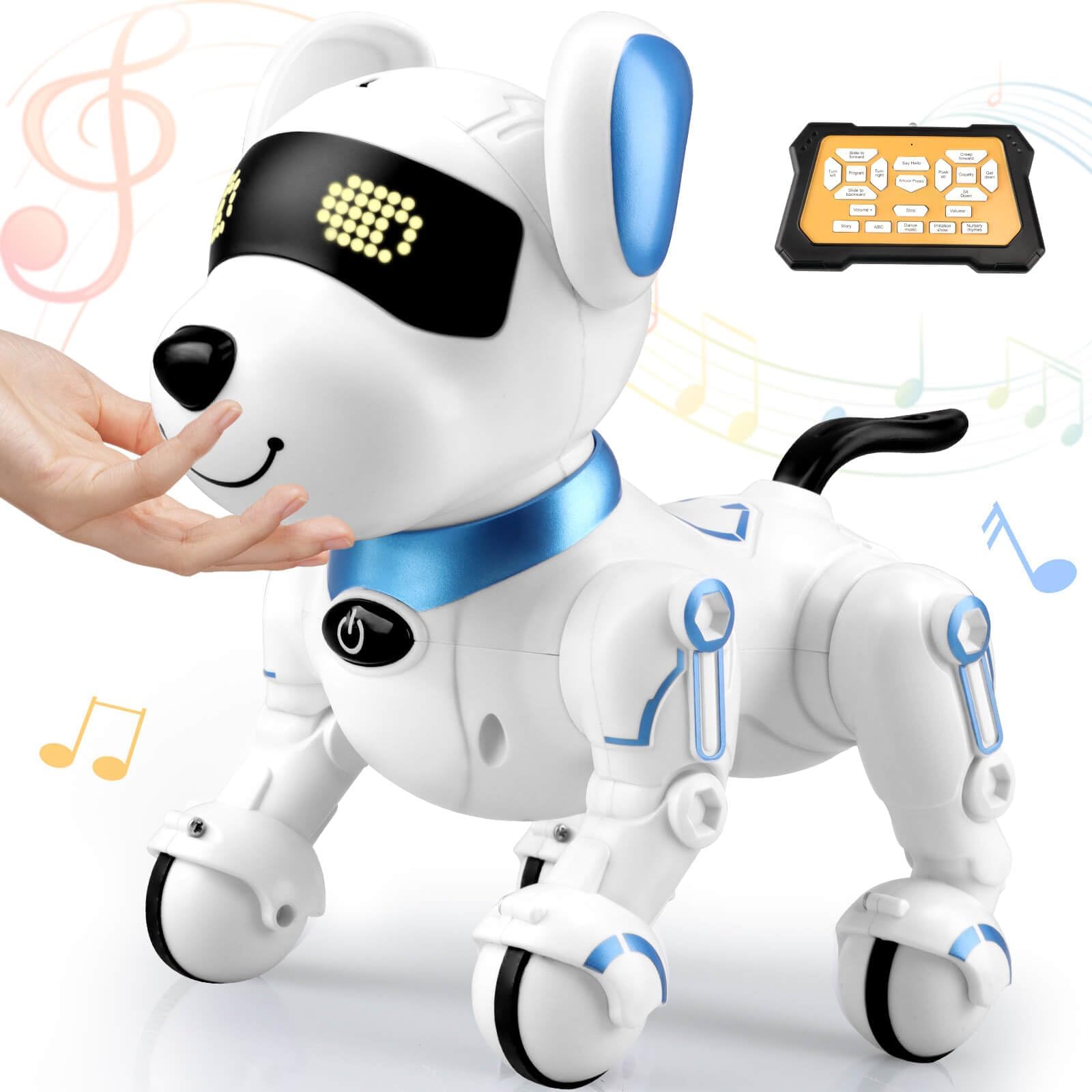 Robot Dog Toys for Kids 8 9 10 11 12, Remote Control Dogs, Robot Dog for Kids 8-12, Pet Robotic, Electric Dog Toy, Robotic Dogs, Toys for 5 6 7 8 9 10 11 12 Years Old Boys Girls, Blue, Y878