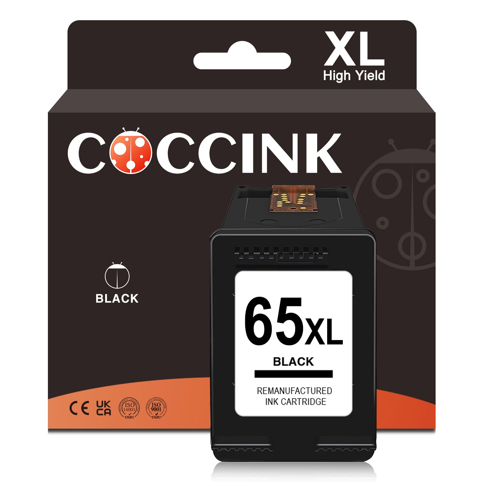 COCCINK 65XL for HP 65 Black Ink Cartridge Envy 5055 Ink Cartridges Envy 5052 5250 DeskJet 3755 2600 2622 2655 3720 3722 3723 3752 3758 3772 2652