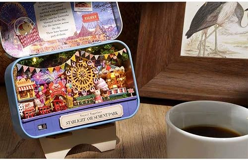 Miniatura 3 de MAGQOO Casa de muñecas de madera 3D, kit de casa de muñecas en miniatura con muebles, kit de teatro de caja de bricolaje 1100 (parque de atracciones)