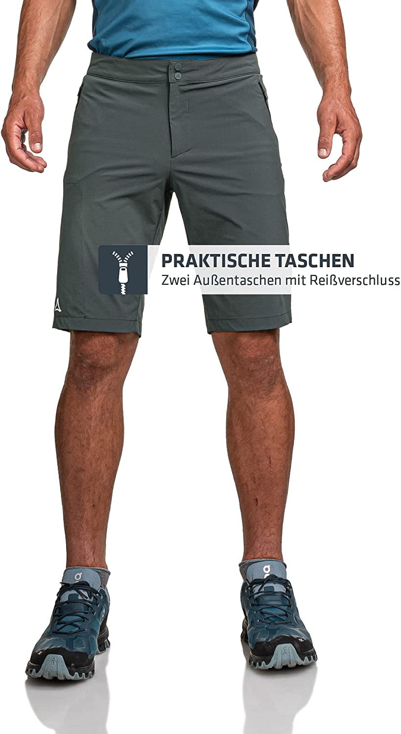 Schöffel Herren Shorts Hestad M, Kurze Wanderhose mit elastischem Bund, schnell trocknende Outdoor Hose aus 4-Wege-Stretch