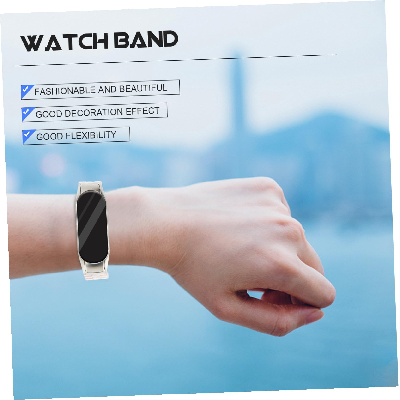 HOMSFOU Mi 5 6 correa pulsera de reloj correa de reloj de liberación rápida banda de reloj para banda de pulsera banda de repuesto correa de muñeca correas de reloj resina rosa