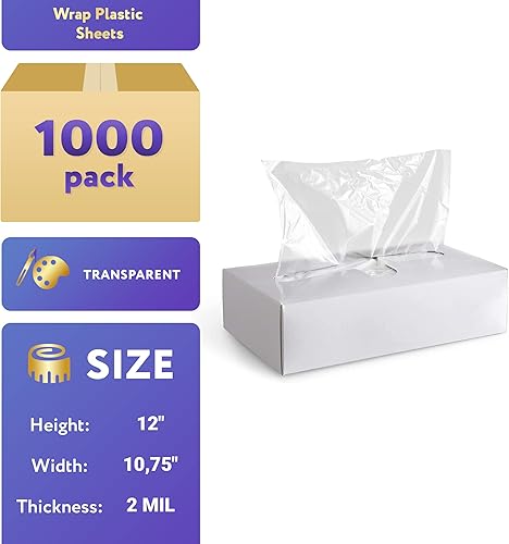 Miniatura 2 de APQ - Hojas de plástico transparente para delicatessen, 12 x 10.75 pulgadas. Paquete de 1000 hojas de sándwich. Hojas de plástico para envolver