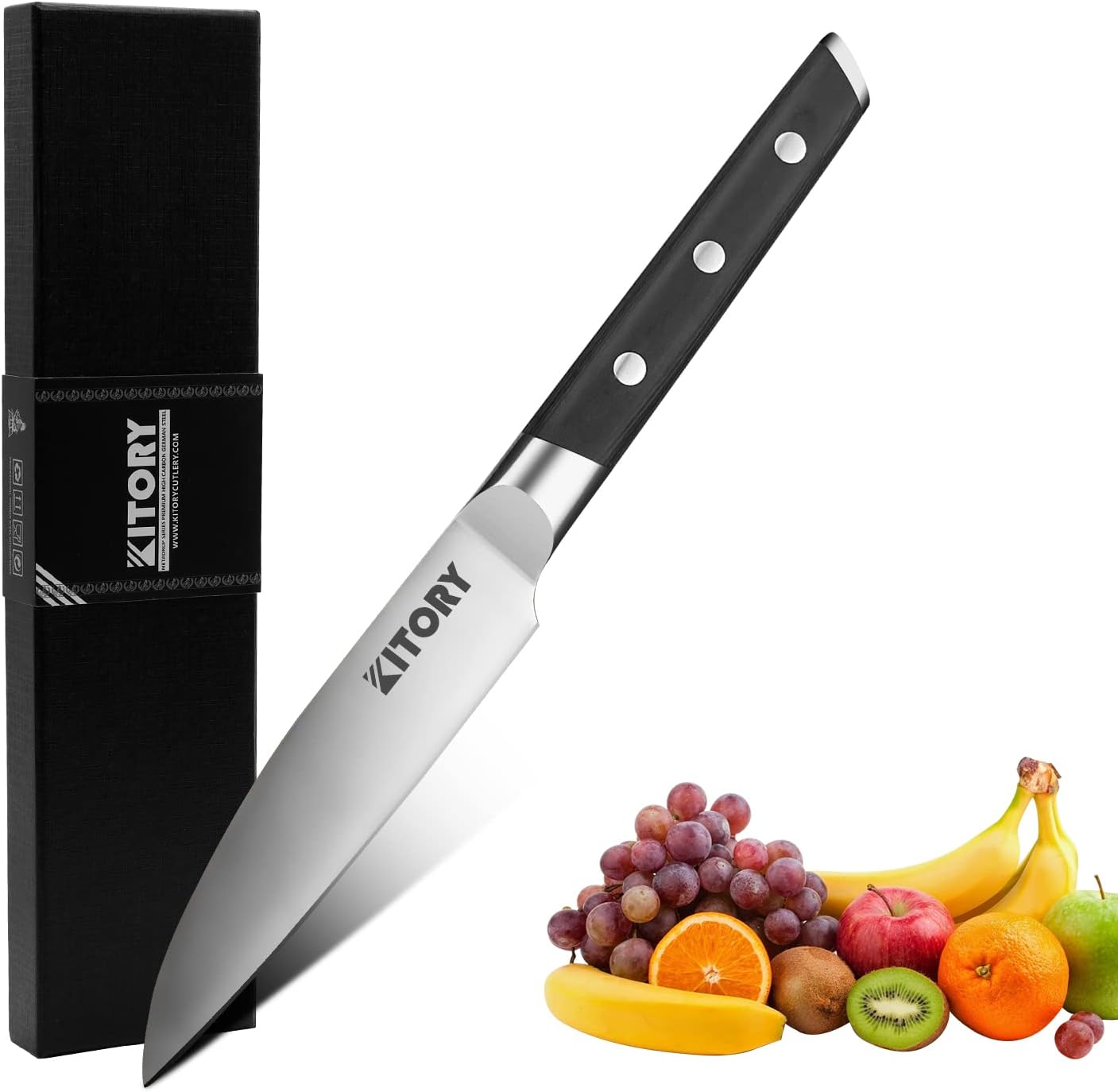KITORY Paring Knife 4 inch Small Kitchen Knife Sharp High German