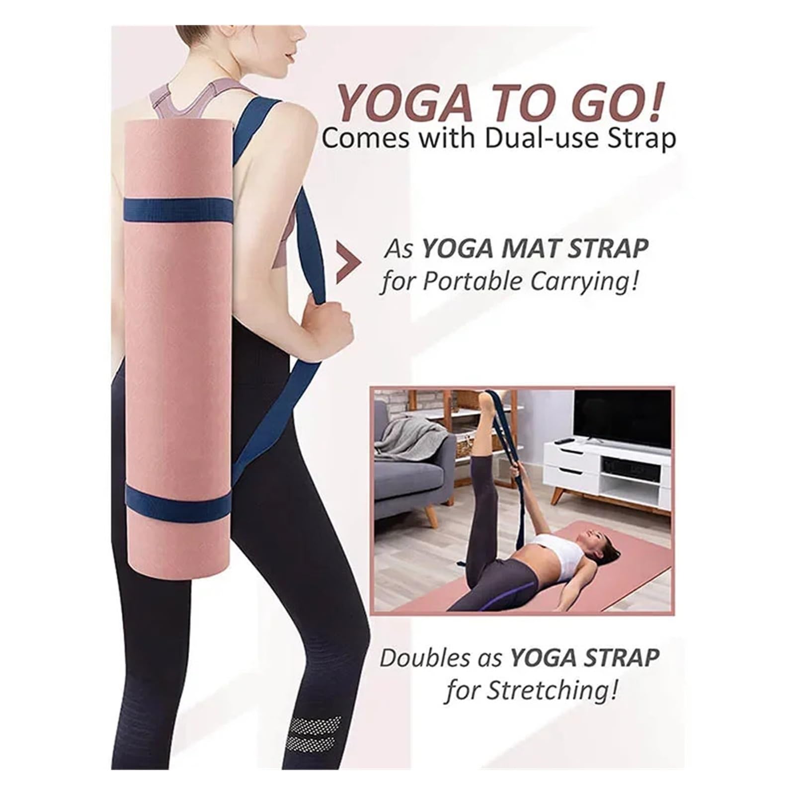 Esterilla Yoga Esterilla de yoga extra gruesa de doble cara, antideslizante, profesional, for entrenamiento, pilates y ejercicios de suelo.