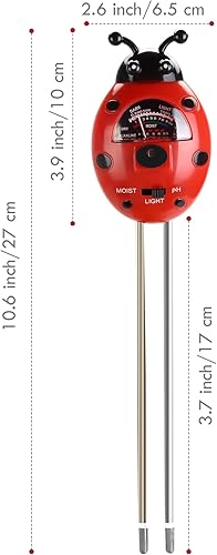 Miniatura 4 de Medidor de humedad del suelo, kit de prueba de suelo 3 en 1, probador de agua de plantasPHluz para plantas de casa, sonda de prueba de suelo