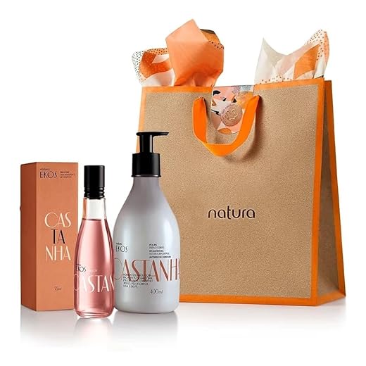 Kit Ekkos Castanha, Polpa Hidratante 400ml e Colônia 75ml,Original