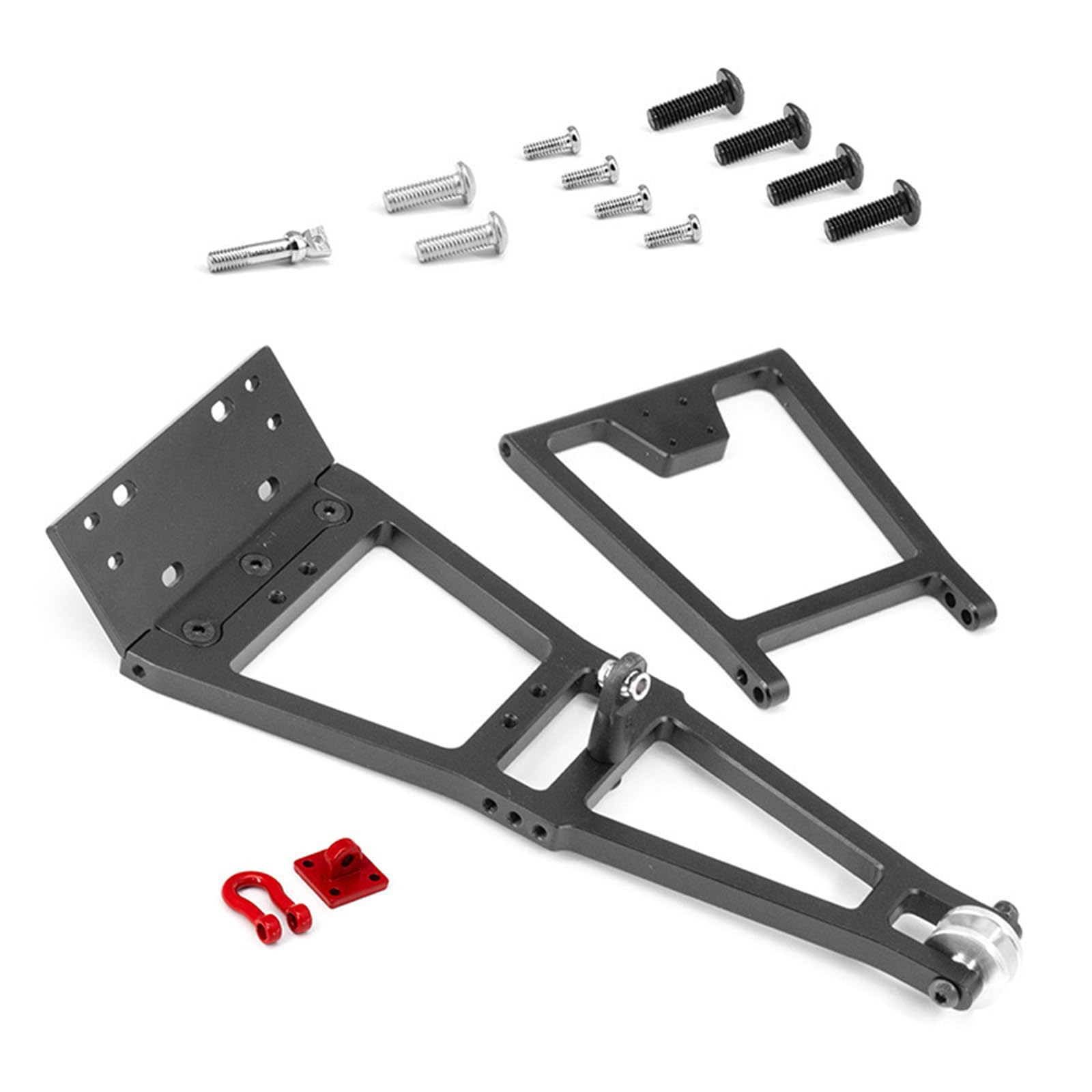 1/10 RC Truck Car Crane Arm Wrecker Kit Winch & Servo Dual Brackets Fit for TRX4 RC Truck & Trailer Upgrade Parts