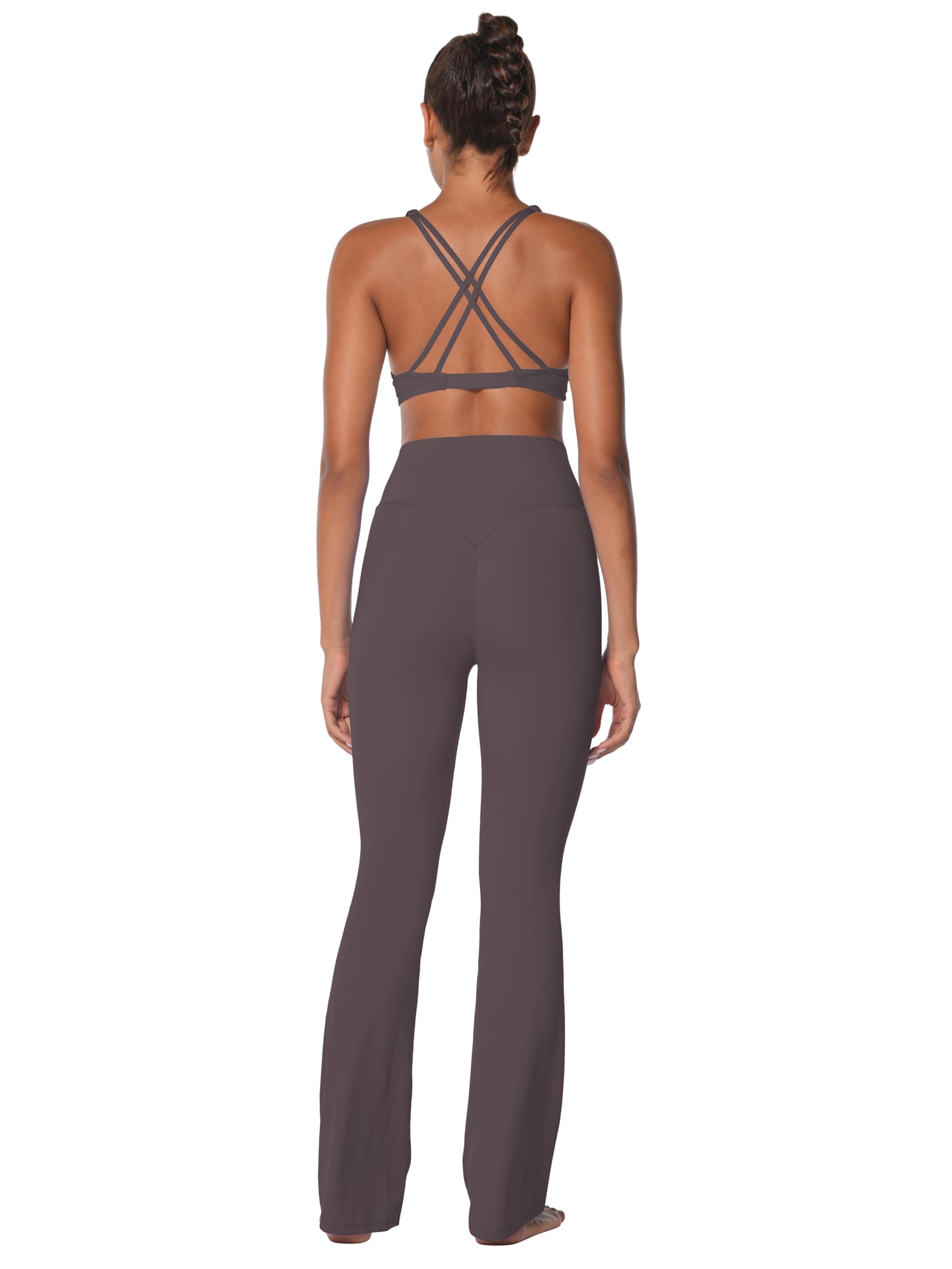 Sunzel Mini legging évasé sans couture avant pour femme, pantalon de yoga évasé invisible avec contrôle du ventre | Entrejambe de 71,1 cm, 76,2 cm, 81,3 cm ou 86,4 cm, contrôle du ventre, sans couture avant, levage des fesses