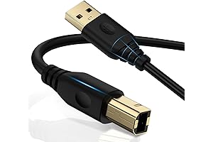 6FT USB Printer Cable USB A to USB B Printer Cable, High-Speed USB MIDI Cable
