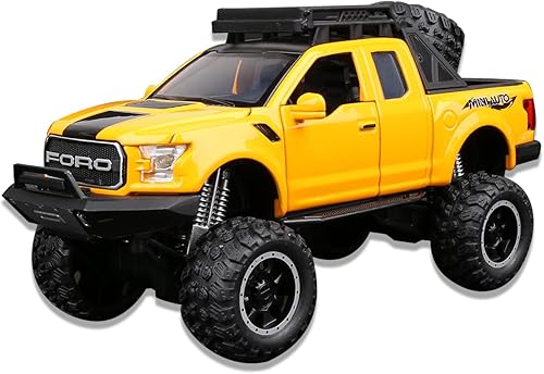 JACKIEKIM Modelo de aleación de 132 para coche todoterreno F150 camión colección mini vehículos de simulación juguetes para niños novio regalo para