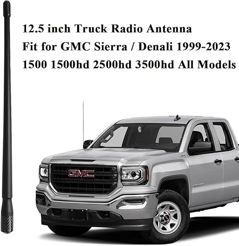 Miniatura 4 de Antena de radio para camión apta para Chevy Silverado (1999-2024) y para GMC Sierra/Denali (1999-2024) | Recepción de radio AM/FM optimizada |