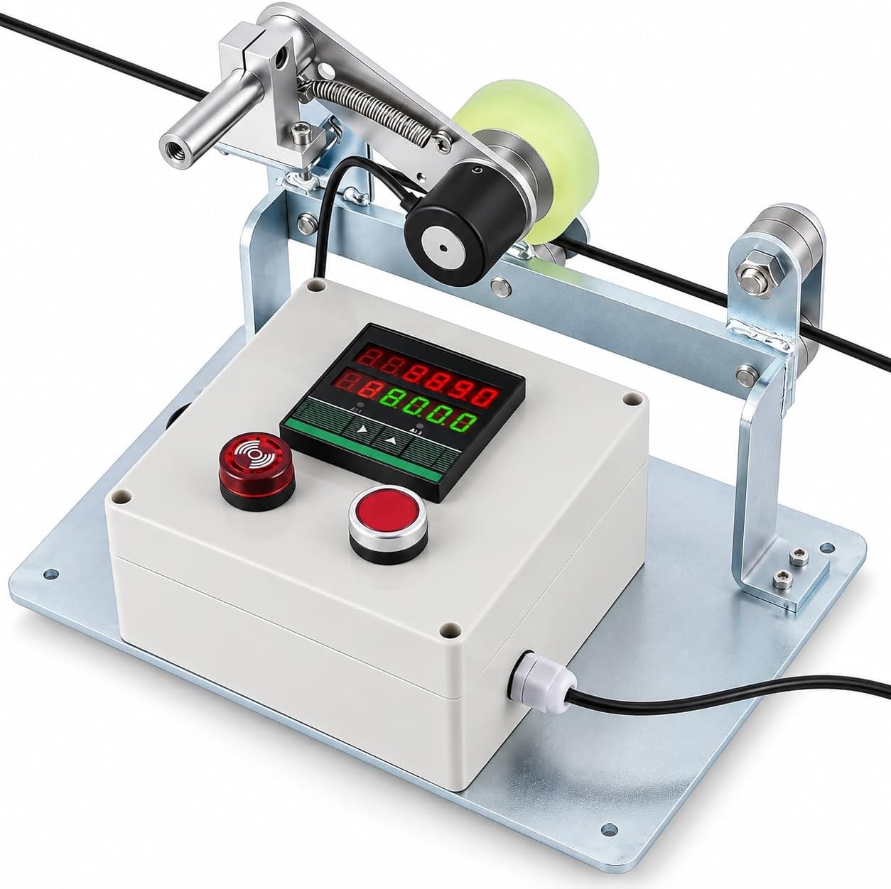 Compteur de longueur LCD câbles métalliques avec roue de mesure et affichage numérique