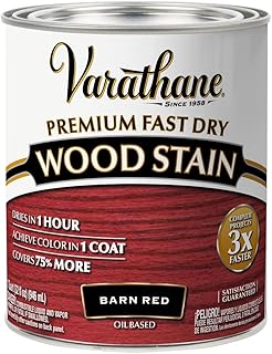 Varathane Premium Fast Dry Wood Stain, Quart, Barn Red