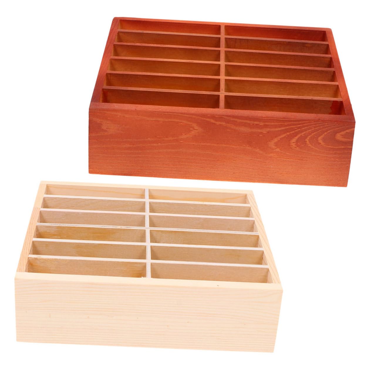 Holz Handy Aufbewahrungsbox 2 Stück-pack mit 12 Fächern