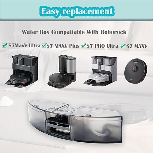 Miniatura 4 de Ytaland - Caja de depósito de agua de repuesto controlada eléctricamente para Roborock S7 MAXV  S7 MAXV Plus S7 MaxV Ultra  S7 PRO Ultra Robot