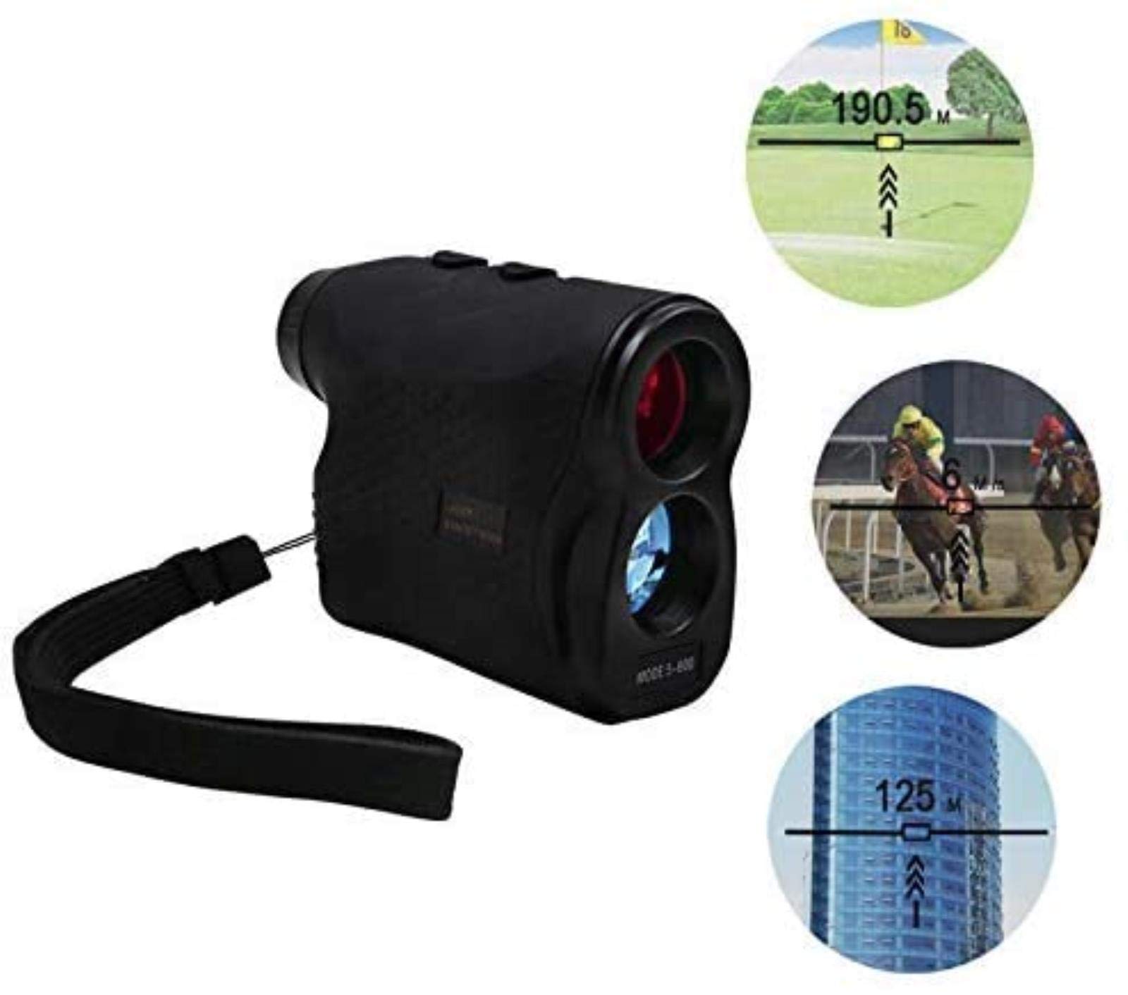 Jumelles Haute Puissance, Jumelles, télémètre de Golf 600 M - Télescope télémètre de chasse pour Sports de Plein air applicable au Golf, à la chasse, monoculaire de Mesure pour intérieur/extérieur