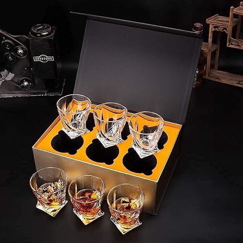 Miniatura 3 de KANARS Juego de decantador de whisky de cristal de alta calidad, decantador de licor hecho a mano con 12 vasos antiguos para whisky, bourbon y