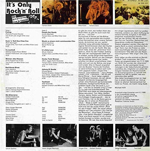 Die Gitarreros - It's Only Rock'N' Roll - Die Gitarreros Live In Konzert - AMIGA - 8 56 231