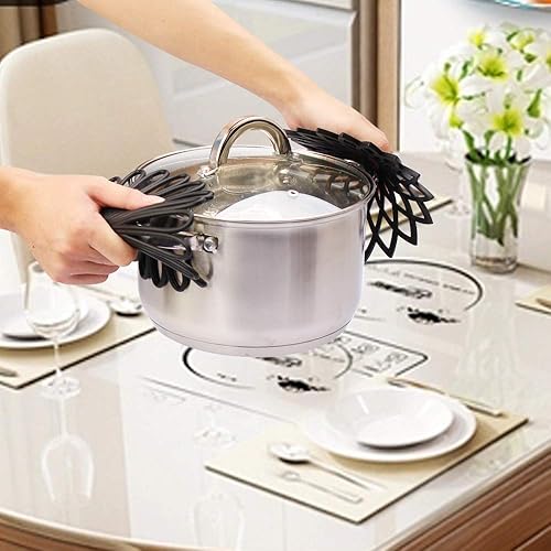 Miniatura 5 de ME.FAN Salvamanteles de silicona - Alfombrilla de salvamanteles - Almohadillas calientes de cocina para ollasplatos calientes, salvamanteles de