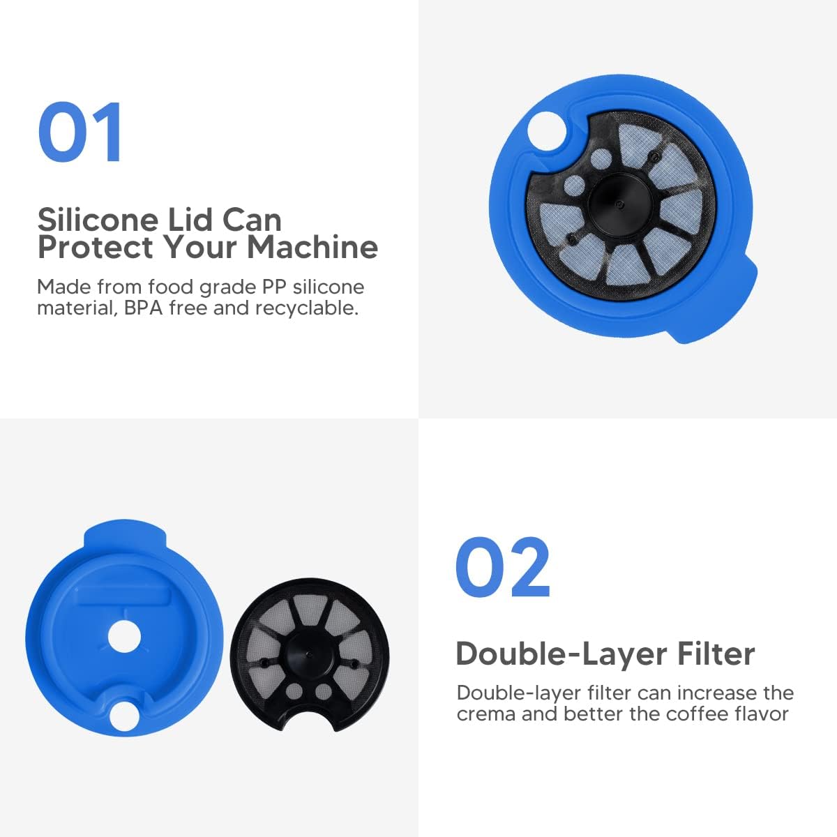 Tassimo Refillable Pods 60+180ML+Extra Silicone Lids 200+220ML