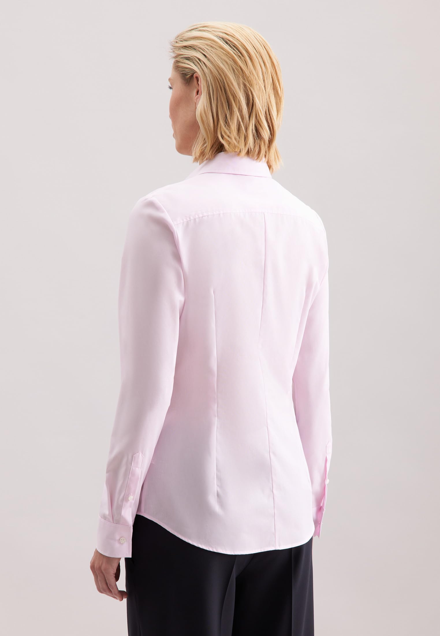 Seidensticker Bluzka damski Hemdbluse Langarm Slim Fit Uni Bügelfrei