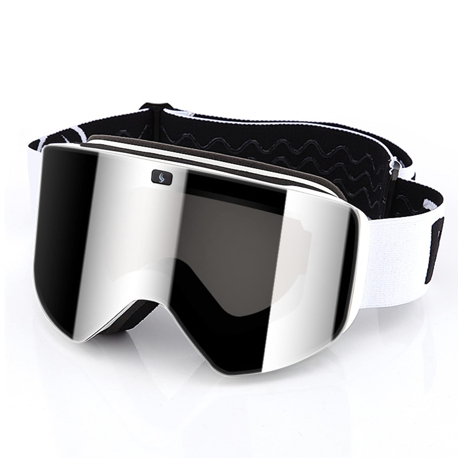 Masque de Ski Magnetique, Lunettes de Ski pour Snowboard et Ski Anti-buée Lentille,A