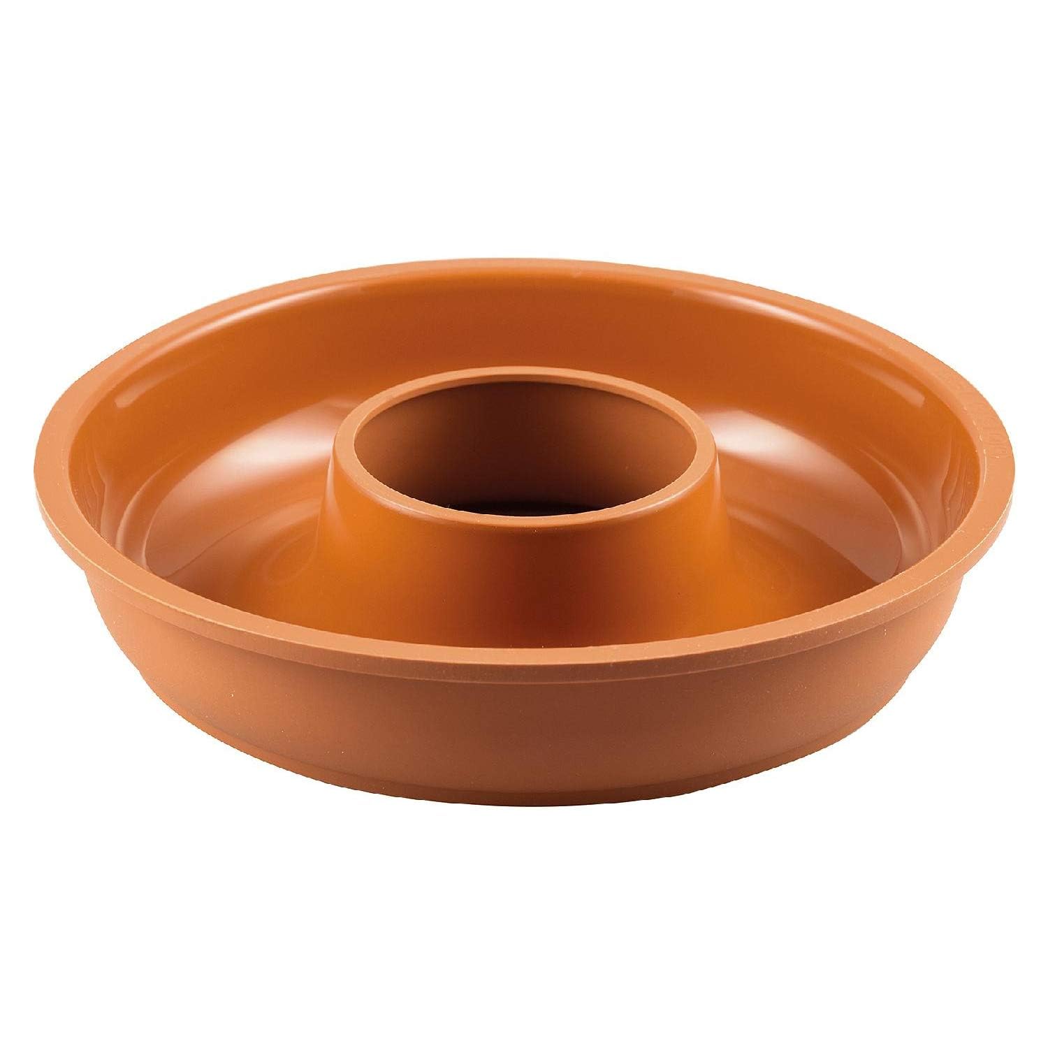 silikomart | SFT205 Moule en Silicone Rond CIAMBELLONE, Antiadhésif, Lot de 4 Moules à Pâtisserie avec Safe Ring, Ø 240 h 55 mm, Volume 1,5 l, Made in Italy