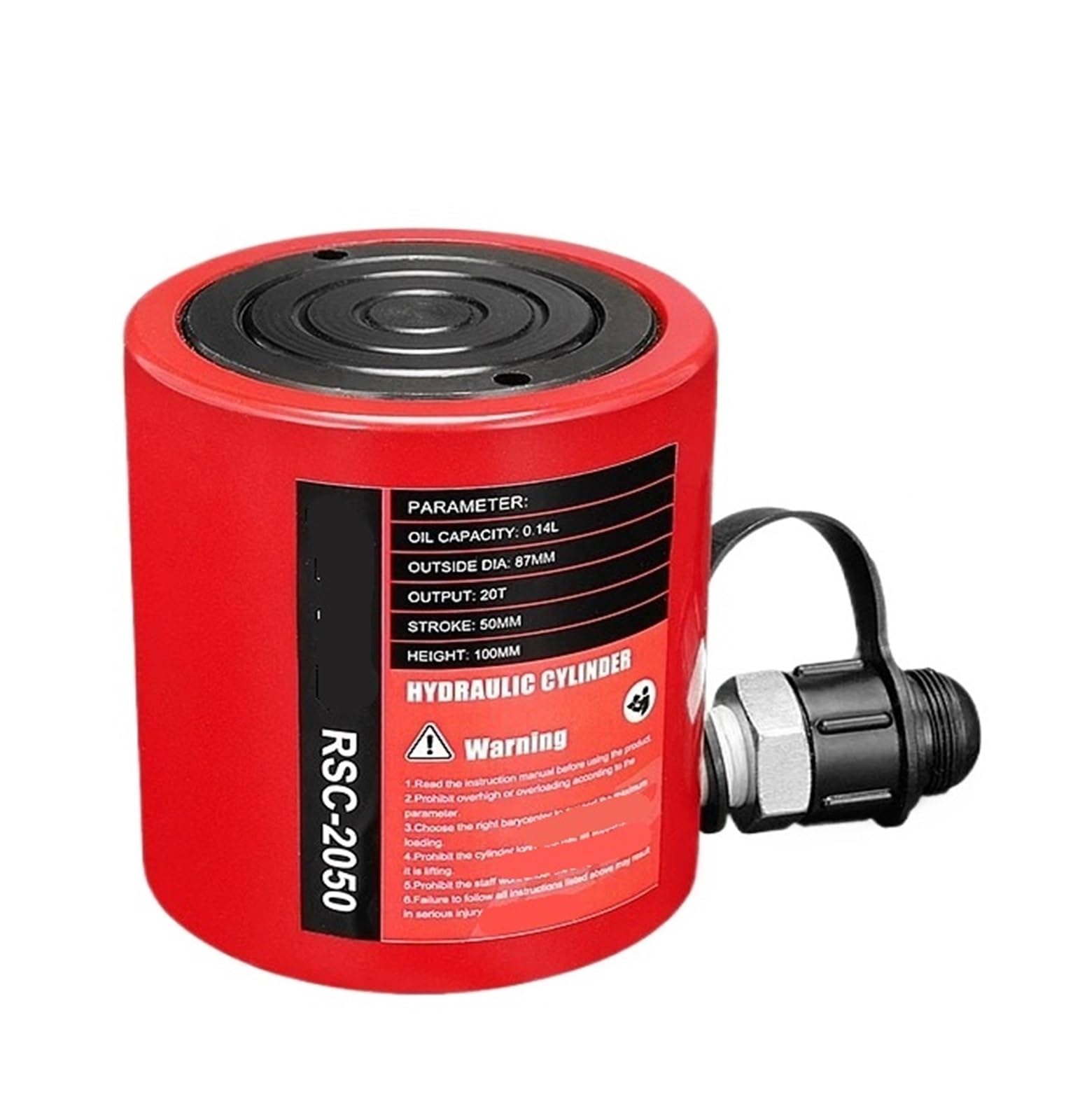 20 Ton Short Type Hydraulic Cylinder RSC-2050 Hydraulic Jack Stroke 50mm