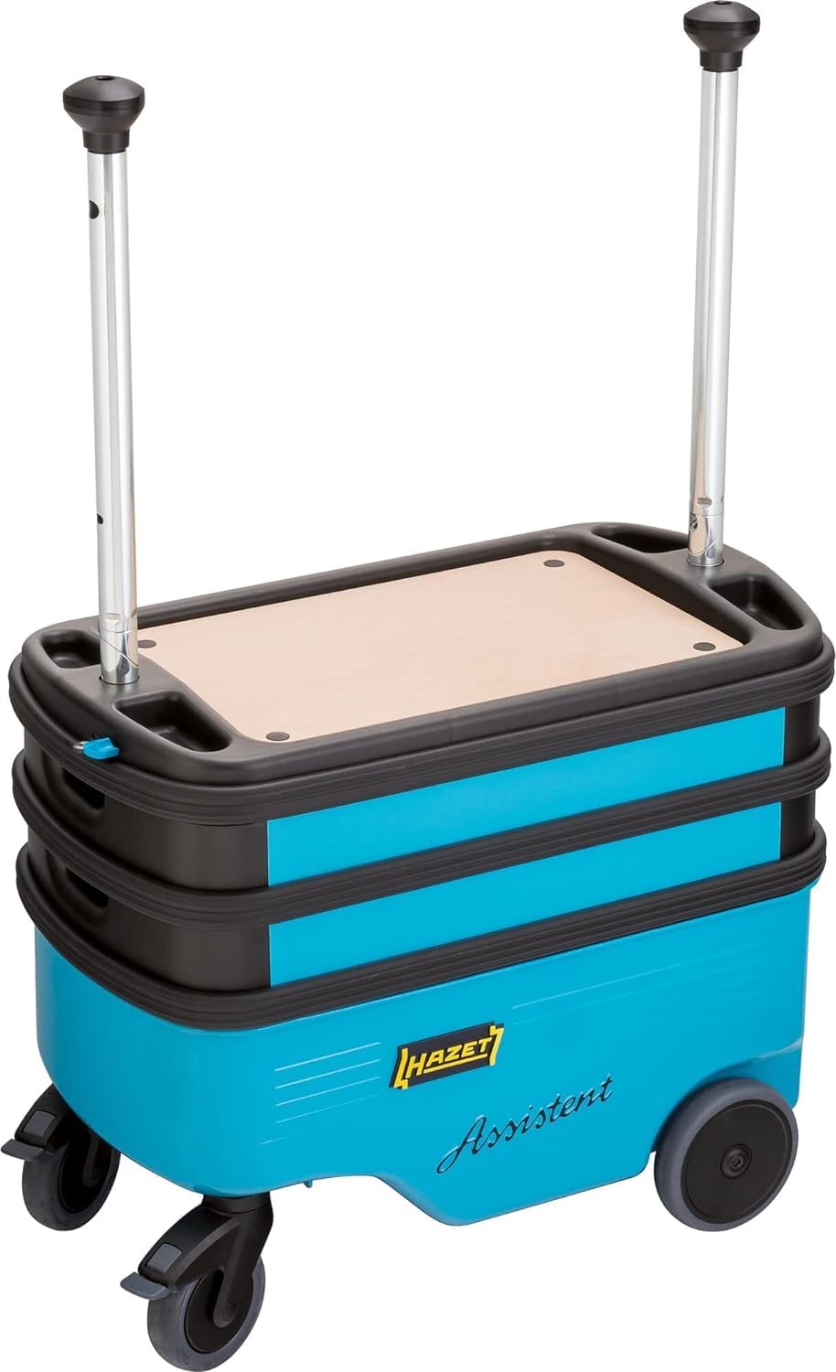 HAZET 166C I Wózek narzędziowy, materiałowy i montażowy, pusty, obracany do najniższej wysokości 647 mm, do transportu oszczędzającego miejsce I Nośność całkowita: 300 kg