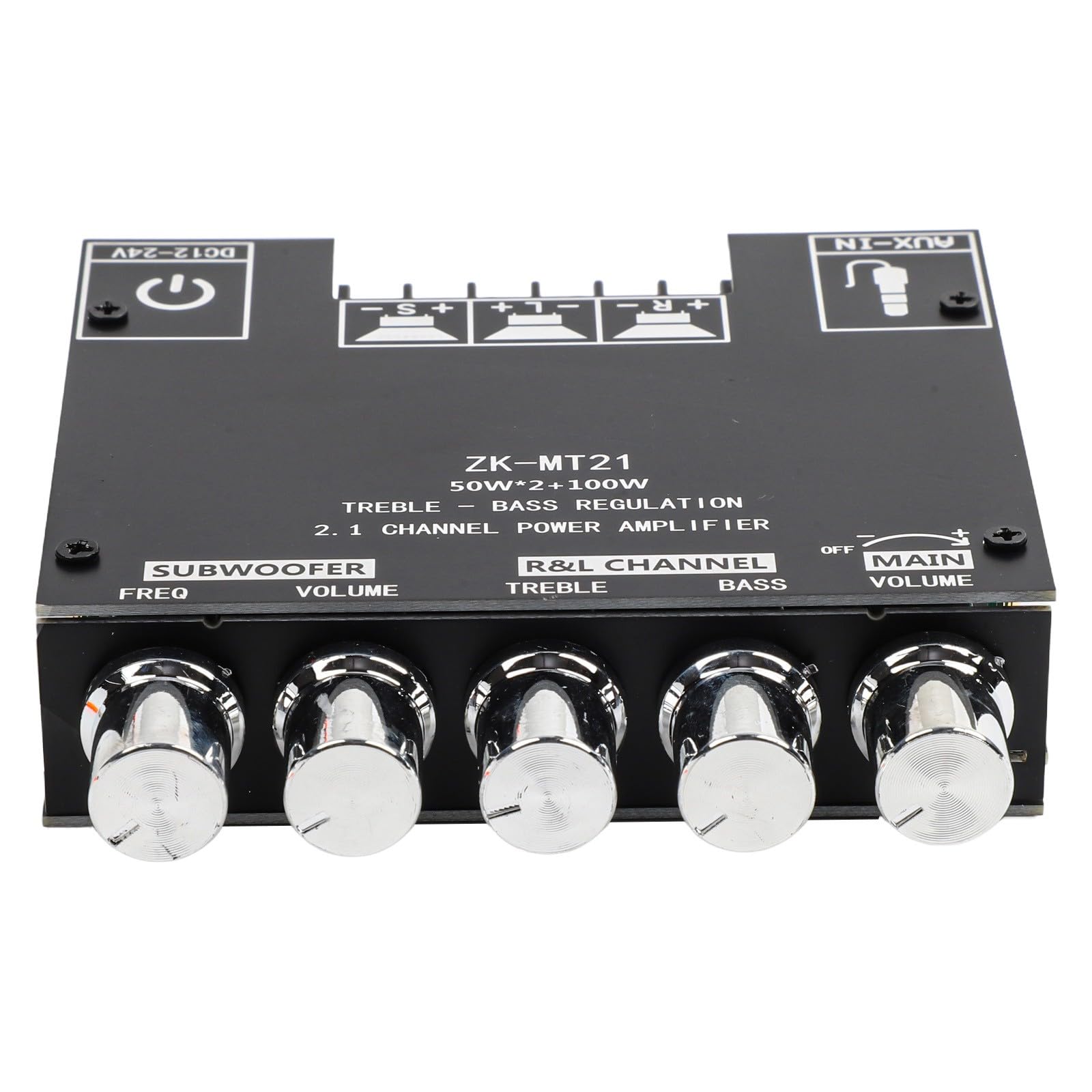 Bluetooth Audio Modul 100W DC 24V mit TWS Pairing AUX USB Eingang, kompatibel mit TPA3116D2 Chip für Smartphones und Computer, Schwarz ZK-301B Board ZK-MT21