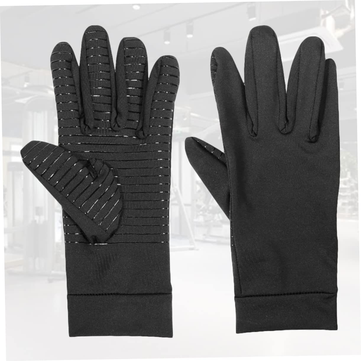 SOESFOUFU 1 Pair Anti-slip Stretch Gloves for Women Full Finger Gloves for Hand Pain Finger Holes for Men